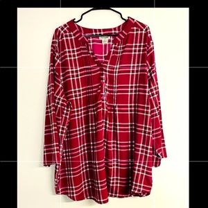 3/4 sleeve Plaid Shirt